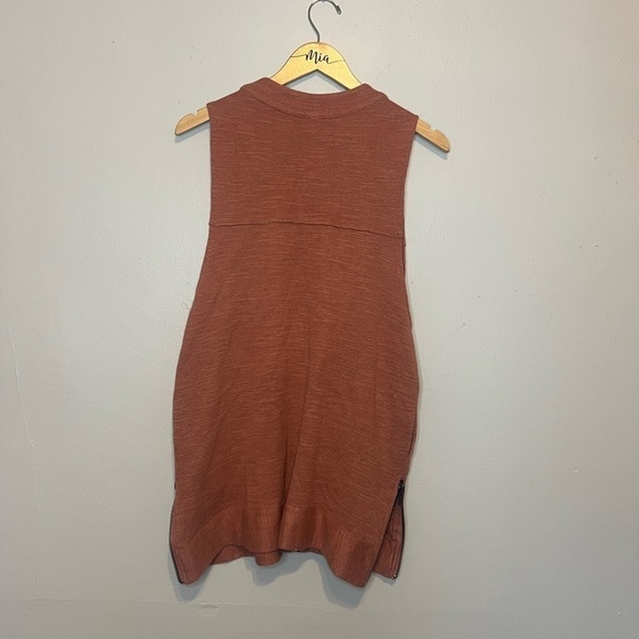 Free People Highway Knit Rust Orange Oversized Sweater Vest XS - Picture 7 of 7